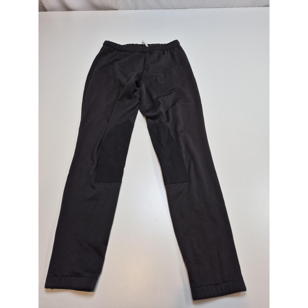 Devon-Aire Riding Sweatpants Kids Black Fleece Equestrian Drawstring 24x26
